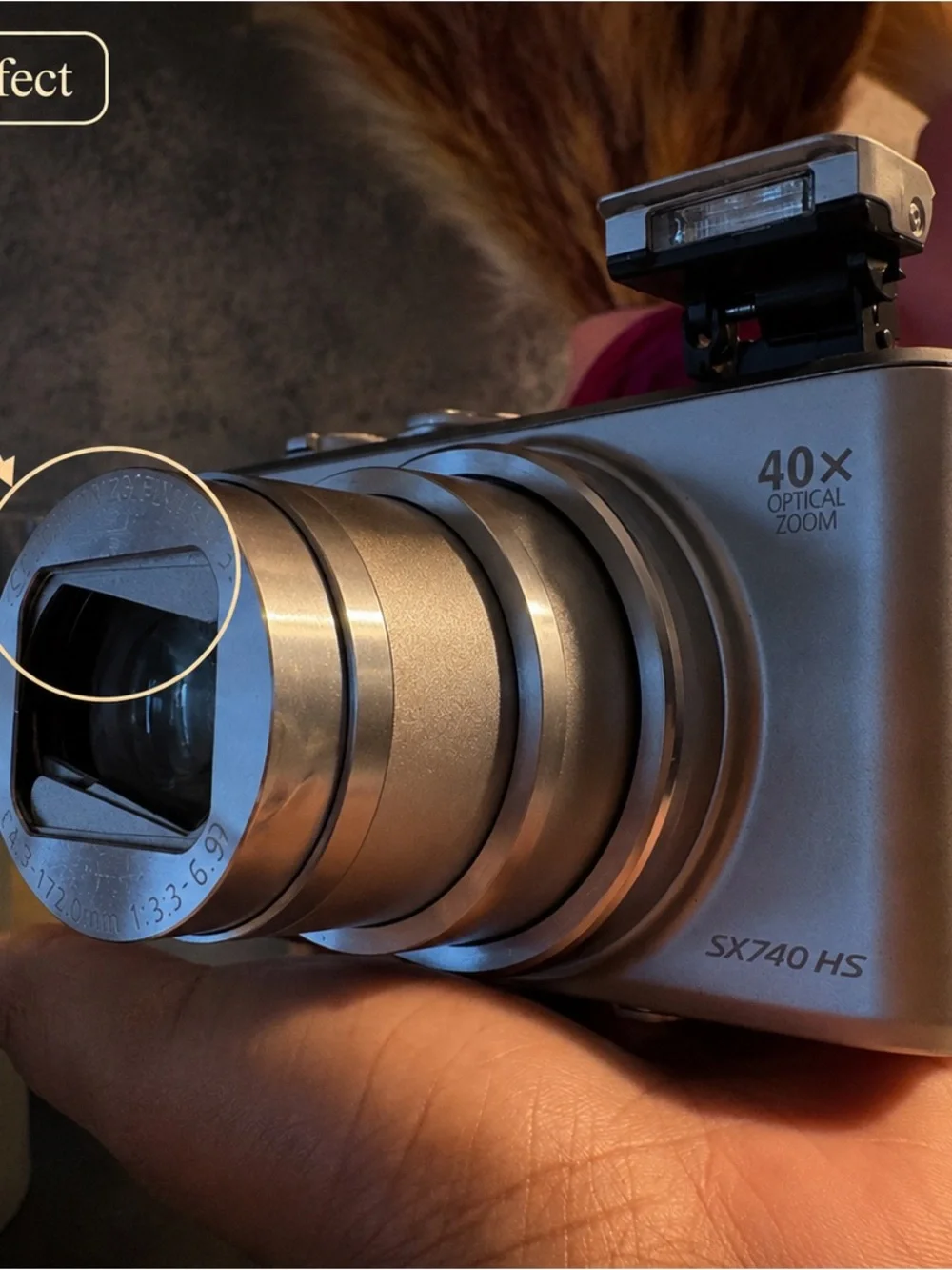 Canon Compact Digital Camera in Silver with Brown Accent